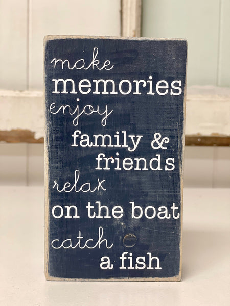 Wooden faux book, Lake house decor, Lake life sayings, Tiered tray sign, Cottage shelf decoration, Handmade, Nautical decor