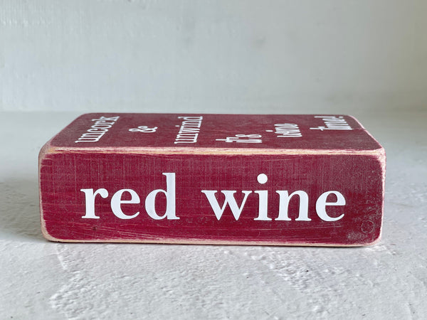 Wine decor, Wooden faux book, Tiered tray sign, red wine shelf sitter, Uncork and Unwind, Housewarming gift, Wine lover, Bar decor