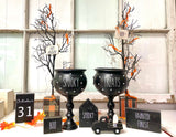 Halloween party bundle, Cauldron treat bowls, Table centerpiece, Halloween tree, Party decor, Tiered tray, candy bowl, Halloween signs