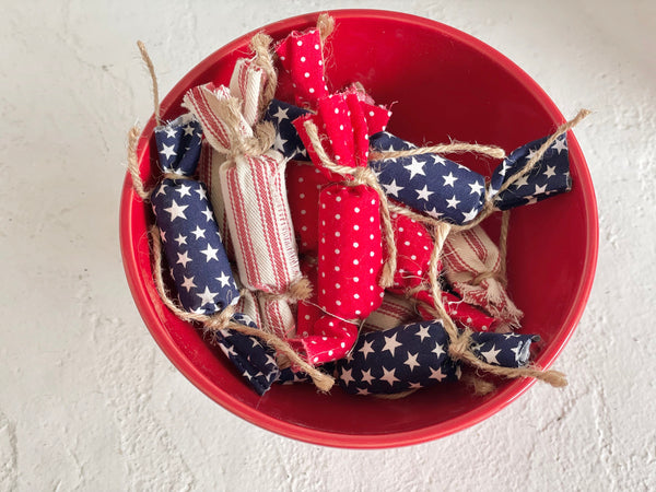 4th of July bowl, God bless America, Fourth of July decor, Old fashioned candy, pedestals, Tiered tray, Serving bowl, candy bowl fillers