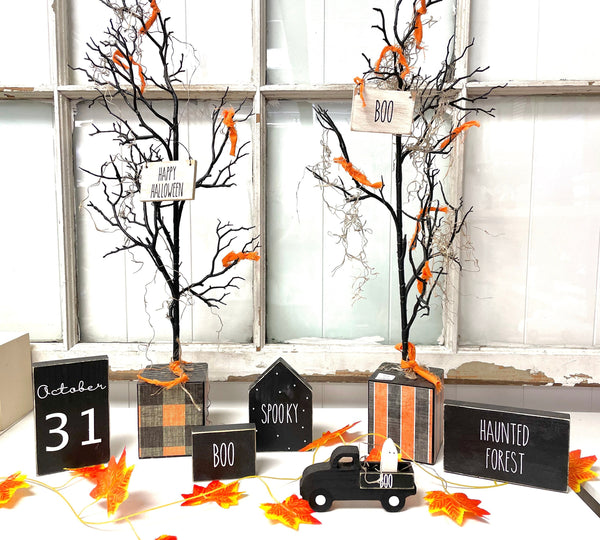 Halloween trees for table centerpiece, Halloween decor