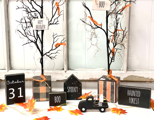 Halloween trees for table centerpiece, Halloween decor