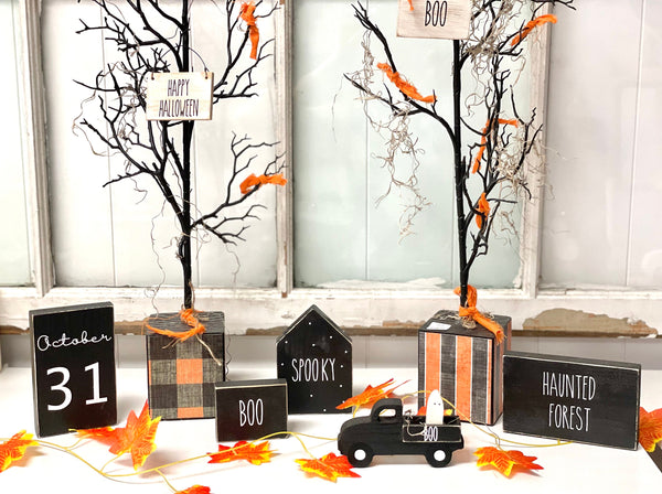 Halloween trees for table centerpiece, Halloween decor