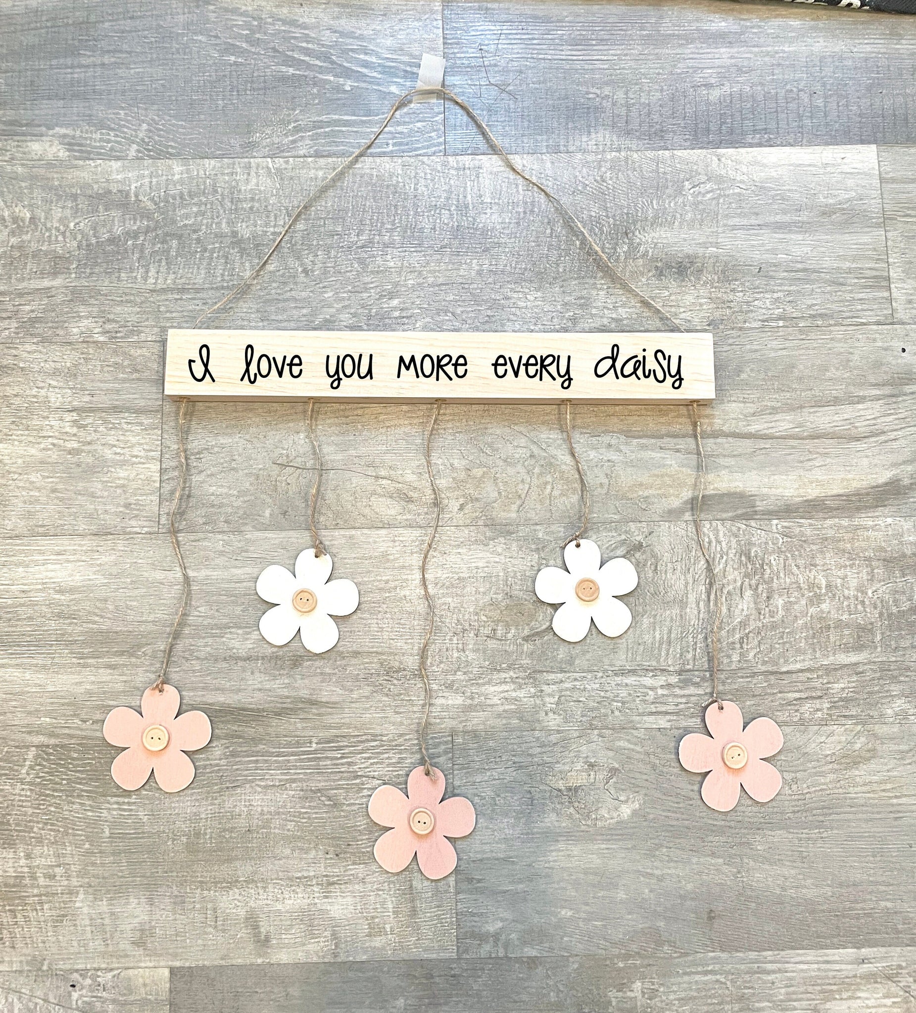 Wooden daisies for nursery, Flower wall hanging