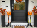Halloween planter and candy bowl for porch, Pumpkin bucket for trick or treaters