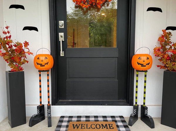 Halloween candy bowl for porch, Pumpkin bucket for trick or treaters