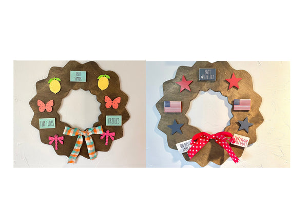 Seasonal wreath, Holiday door hanger