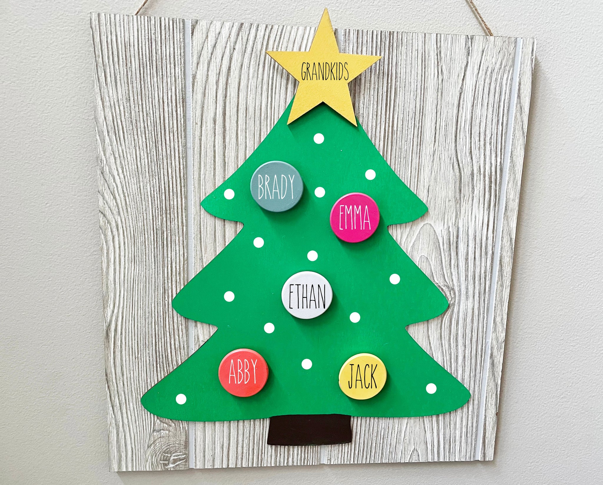 Personalized grandparent gift from grandkids, Family Christmas tree