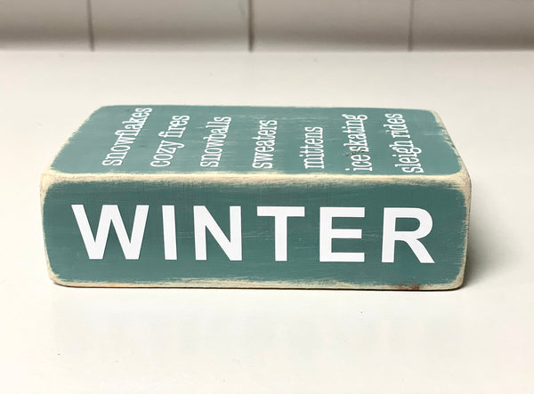 Winter book block, Teacher gift idea