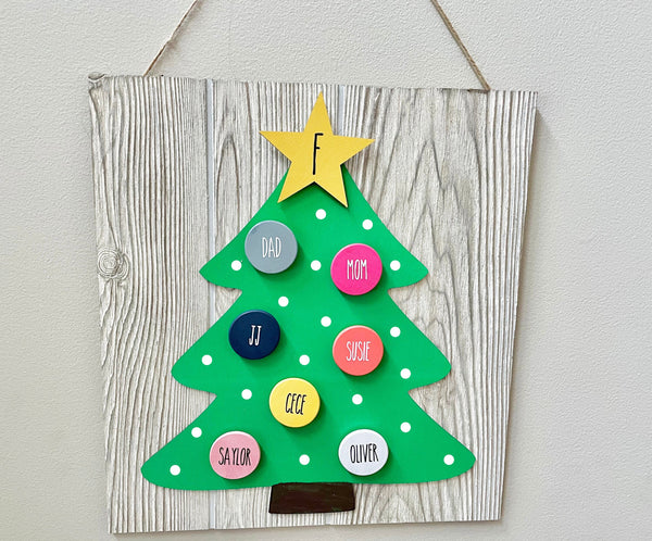 Personalized grandparent gift from grandkids, Family Christmas tree