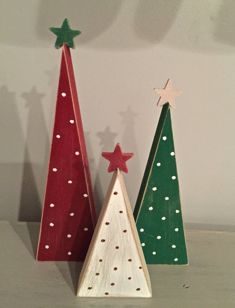 Wooden trees, Christmas trees, set of 3 trees, wood Christmas trees, tree shelf sitters, primitive trees, Christmas decor, rustic Christmas