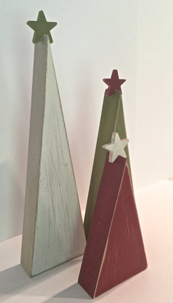 Wooden trees, Christmas trees, wood Christmas trees, tree shelf sitters, primitive trees, Christmas decor, holiday trees, rustic Christmas
