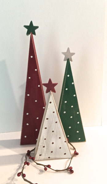 Wooden trees, Christmas trees, set of 3 trees, wood Christmas trees, tree shelf sitters, primitive trees, Christmas decor, rustic Christmas