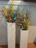 white wooden  vases, reclaimed wood, distressed wood, floor vases, set of two, farmhouse decor, large floor vase, rustic decor, porch decor